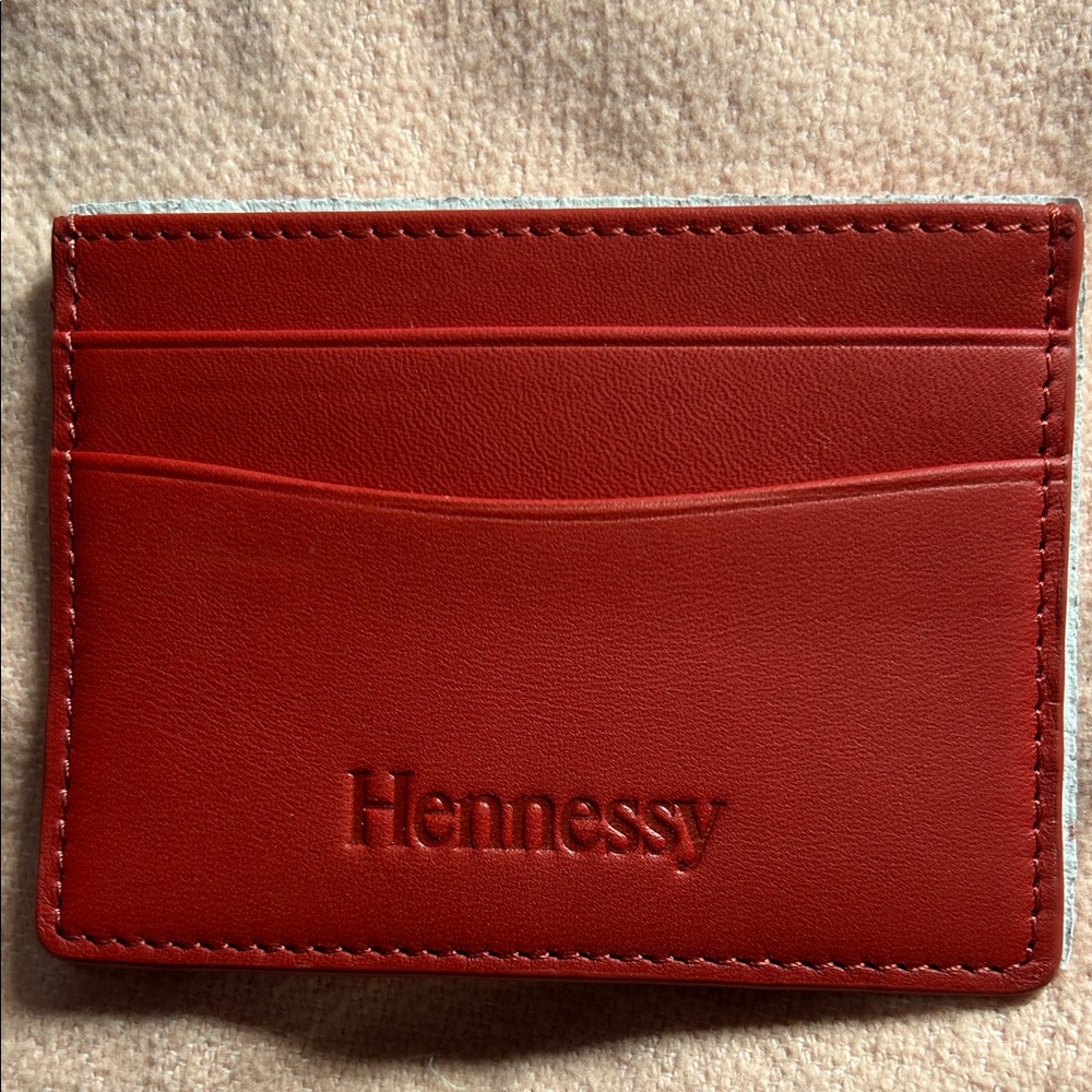 Henne Classic Red Leather Card Holder(VIP gift)